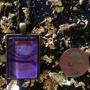 Purple Acrylic Pour Necklace
